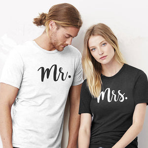 "Mr and Mrs" Couple Tee