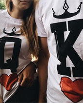 "Q & K" Couple Shirt