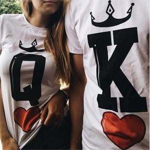 "Q & K" Couple Shirt