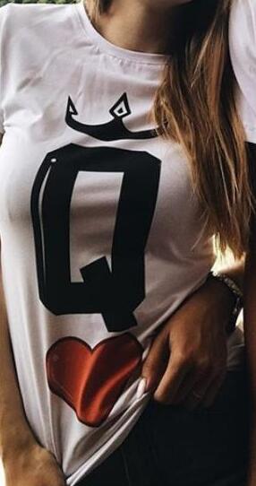 "Q & K" Couple Shirt